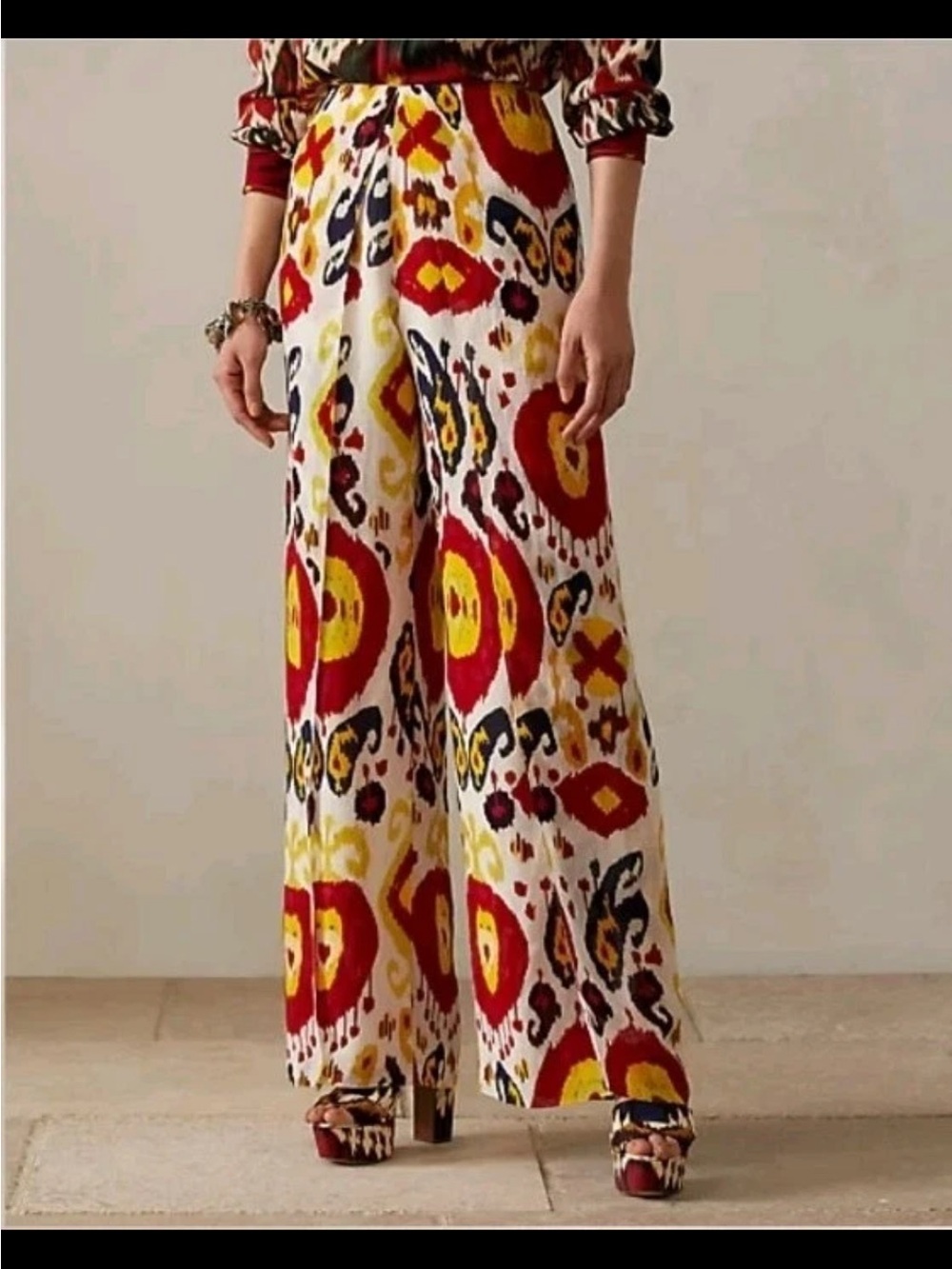 Ralph Lauren Collection Wide-Leg Printed Pants